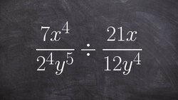 Dividing two rational expressions using the quotient rules of exponents Instructional Video