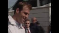 Greg Rusedski walking up to the Wimbledon gates News Clip