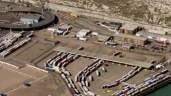 Aerials of P&O Ferries News Clip