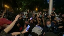 CLEAN : Portland mayor speaks to protesters at demonstration News Clip