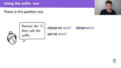 Spelling words with the suffixes -ant and -ance Instructional Video