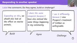 Moving discussions forward by responding and asking questions Instructional Video