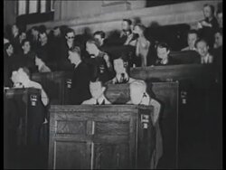 London and US: stock exchange, ticker tape, Wall Street, Black Tuesday, 1929 Stock Footage