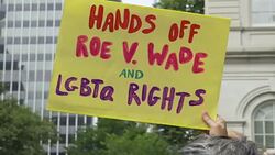 “Say No to Kavanaugh” – Protesters demand congress vote No to Kavanaugh - NYC Stock Footage