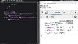 HTML CSS and JavaScript for Beginners - A Web Design Course - Solution Loop Object Data Instructional Video