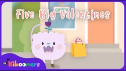 Five Big Valentines Song | The Kiboomers | Kids Songs | Valentine's Day | Preschool | Baby Songs Instructional Video