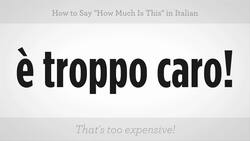 How to Say "How Much Is This" in Italian Instructional Video