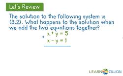 Solving Systems of Equations using Linear Combination Instructional Video