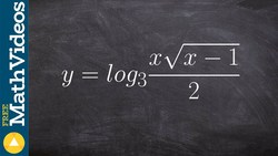 Expanding the logarithm so that you can take the derivative Instructional Video