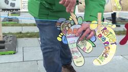 German farmers and animal rights activists protest agricultural policy News Clip