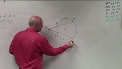 How do the lengths of two secant lines from a point outside a circle compare Instructional Video