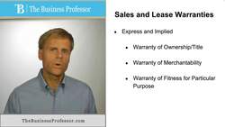 Sales and Lease Warranties Instructional Video