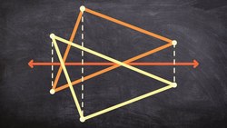 Reflecting a figure over a line of symmetry when it is on both sides Instructional Video