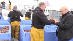 Boris Johnson meets with fishermen on the shores of Scotland News Clip