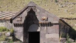 Armenia, Orbelian's Caravanserai, Vardenyats Mountain Pass, 1332 Stock Footage
