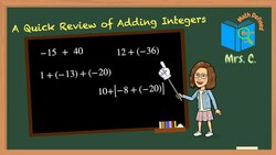 Integer Addition: Rules and Examples Instructional Video
