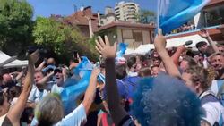 CLEAN : Fans react in Buenos Aires as Argentina beat France on penalties News Clip