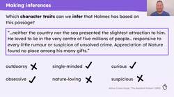 Analysing the main character in 'Sherlock Holmes' Instructional Video