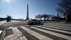 Washington Monument and National Guard on patrol News Clip