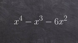 How to factor a trinomial raised to the 4th power by factoring out GCF Instructional Video