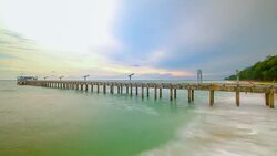 sea and blue sky time laps Stock Footage
