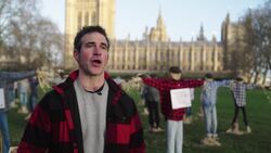 Scarecrows 'protest' outside Parliament as MPs debate supermarkets' treatment of farmers News Clip