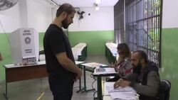 CLEAN : Brazilians face long lines at polling stations in Sao Paulo News Clip