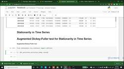 A Practical Approach to Timeseries Forecasting Using Python - Stationarity in Time Series Instructional Video