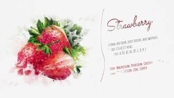 Strawberry animated video slide Stock Footage