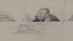 CLEAN : Charlie Hebdo trial resumes: court sketches of defendant Ali Riza Polat News Clip