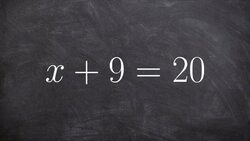 Solving a one step equation using subtraction Instructional Video