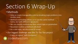 The Complete Java Developer Course: From Beginner to Master - Section Wrap-Up "Methods" Instructional Video