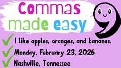 Commas for Kids Instructional Video