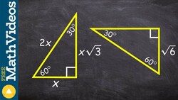 Determine the missing long leg and hypotenuse of a 30 60 90 triangle Instructional Video