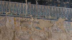 Egypt, Luxor - Mortuary Temple of Hatshepsut - Amun Shrine Stock Footage