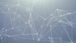 White Molecule structure. genetic and chemical compounds. Space, Science and connection concept Communication social mesh. Network technology communication polygonal Loop background Stock Footage