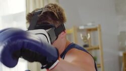 Professional Boxer Throwing Punches at Camera Stock Footage