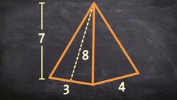 Finding the volume and surface area of a pyramid with a rectangular base Instructional Video