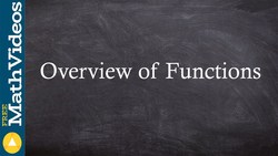 Overview of functions zeros and increasing decreasing Instructional Video