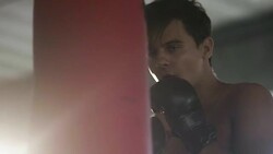 Slo mo : Boxer shadow Stock Footage