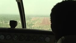 Flying Kenya to Juba, South Sudan Stock Footage