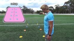 Skill: 360° spin move › Advanced dribbling drill | Soccer skills in PE (grade K-6) Instructional Video