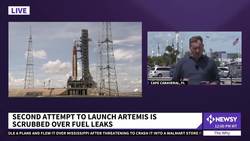 Fuel Leak Ruins NASA's 2nd Shot At Launching Moon Rocket News Clip
