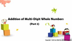 Addition of Multi-Digit Whole Numbers (Part 2) Instructional Video
