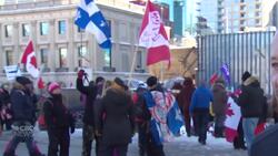 MP says he didn’t see the swastika behind him at protest, but others ask if he should have even been there News Clip