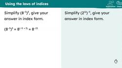 The laws of indices - raising a power to a power Instructional Video
