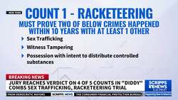 Sean 'Diddy' Combs reacts to partial verdict being reached in his sex trafficking trial News Clip