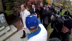 Oland leaves courthouse News Clip