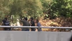 CLEAN : Residents run for cover as gunfire battles rage in Beirut News Clip