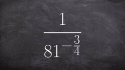 Learn to evaluate an expression with a negative rational power in denominator Instructional Video